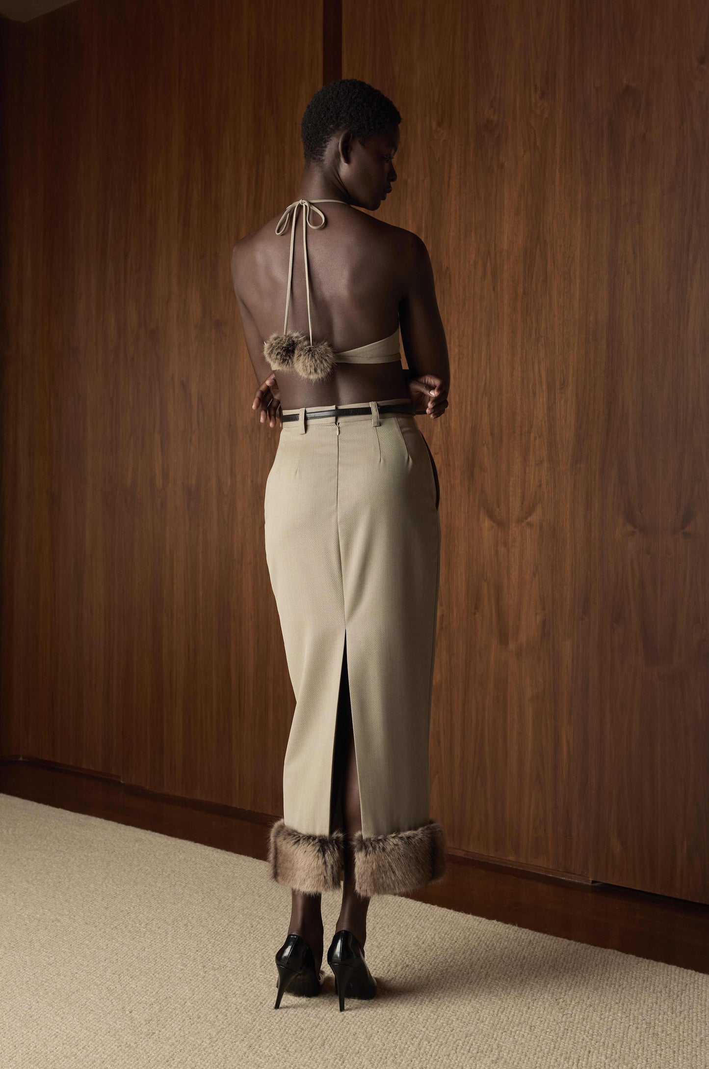 Fur Trimmed Rosie Skirt