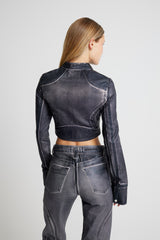 Denim Moto Jacket - X-Ray