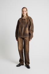 Denim Tall Boy Jacket - Brown Wax