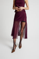Burgundy with Black Lace