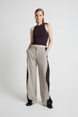 Twist Pants - Beige and Brown Combo