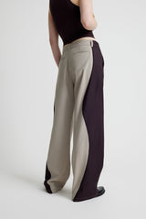 Twist Pants - Beige and Brown Combo