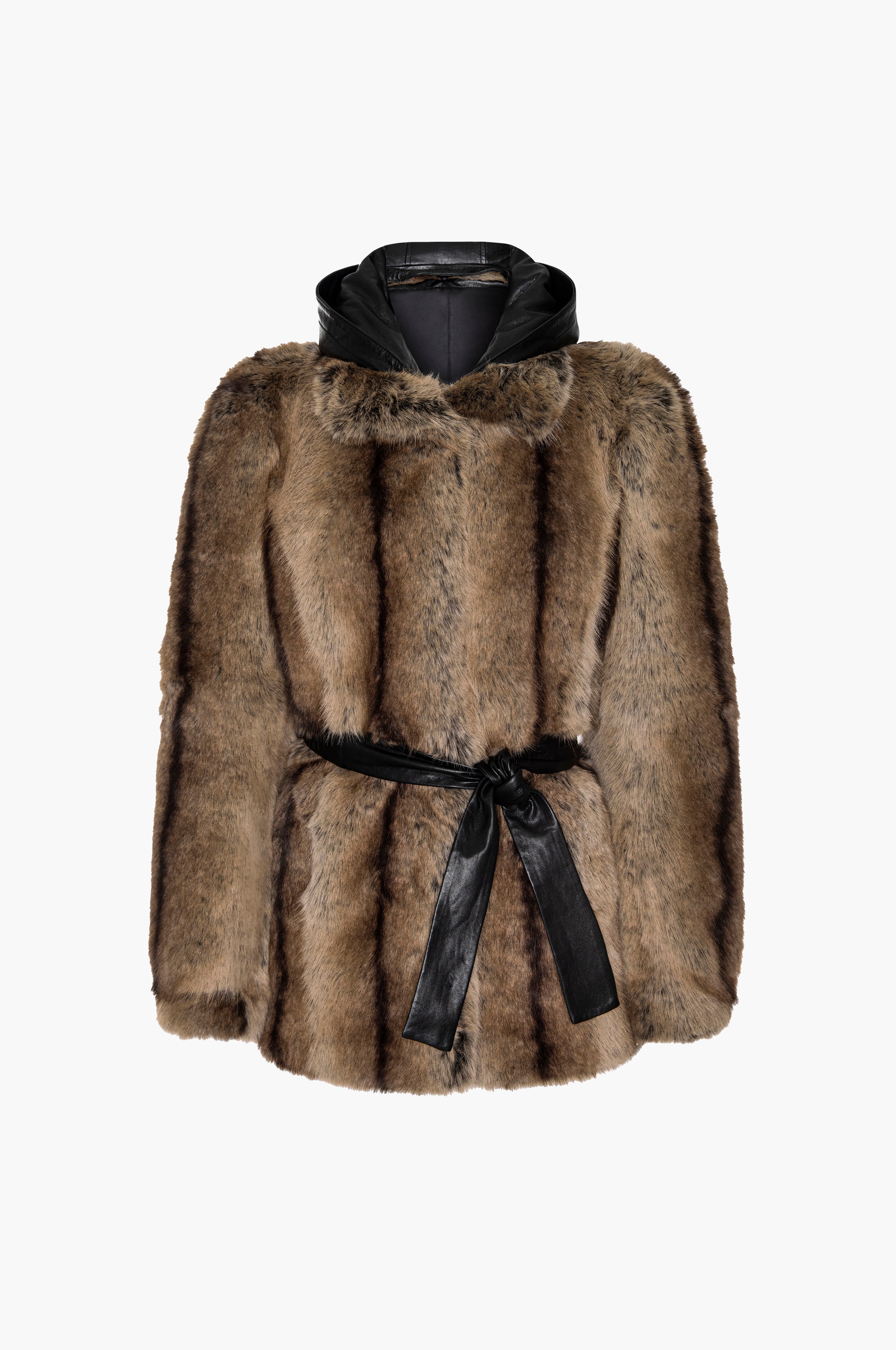 PENNEYS ファージャケット Penny-Coat-Tobacco-Front-Flat-