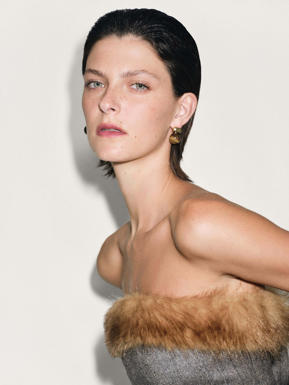 Faux Fur Trimmed Gumdrop Dress