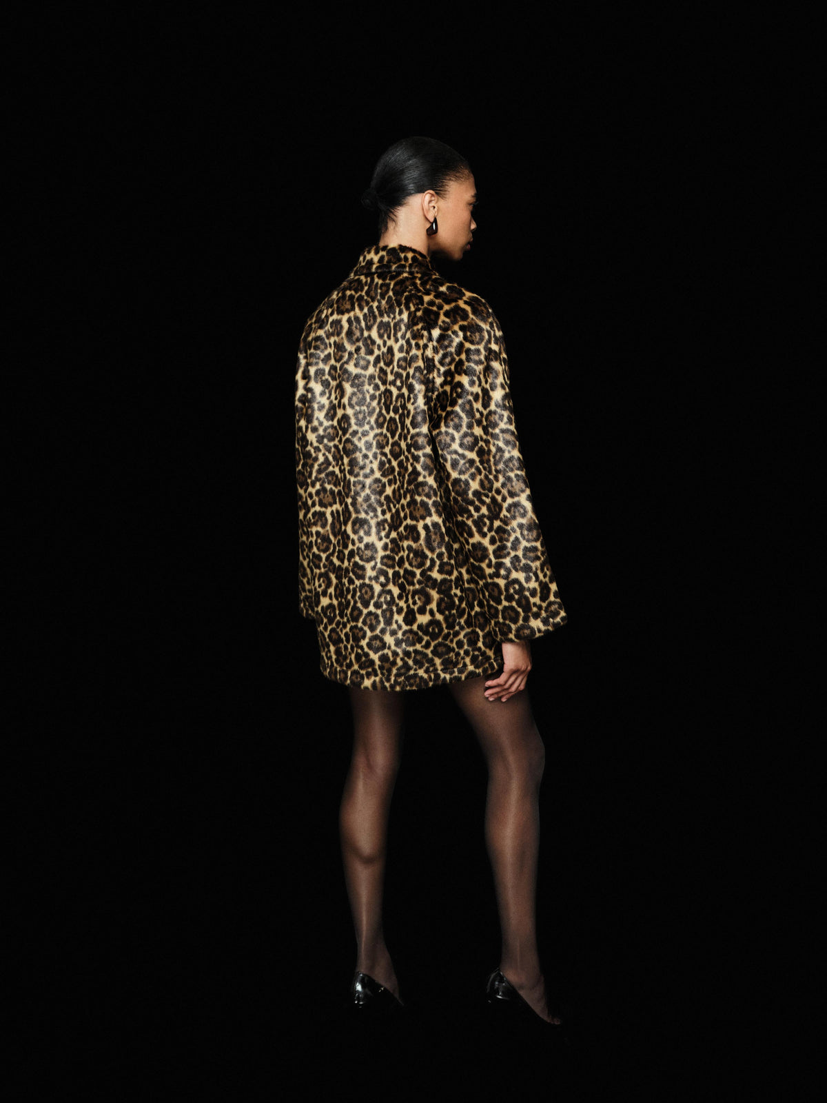 Faux Pony Hair Car Coat