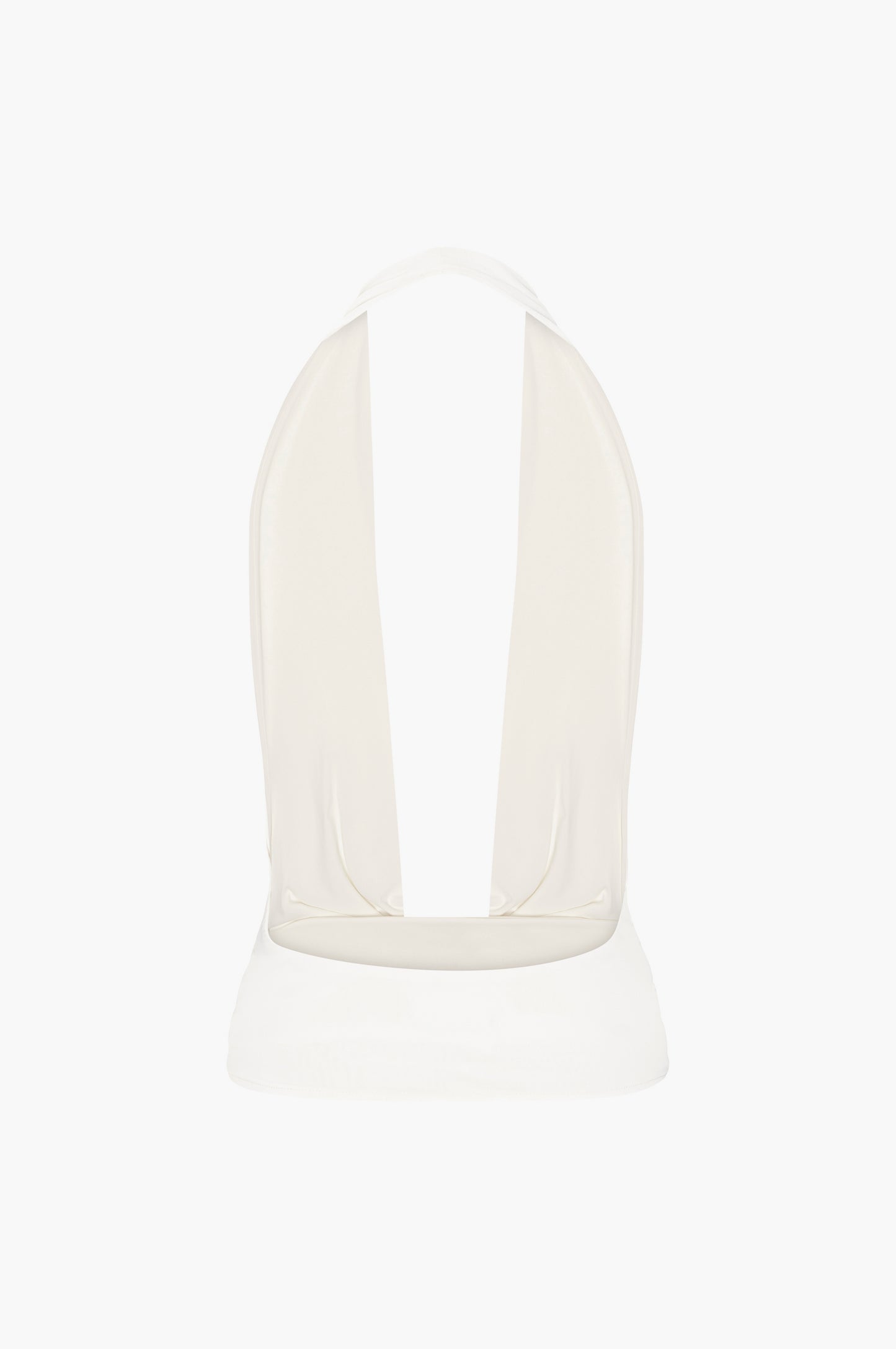 White halter top on a white background