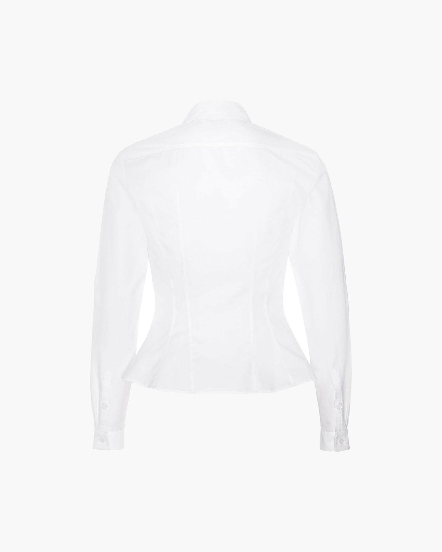 White long-sleeve shirt on a white background