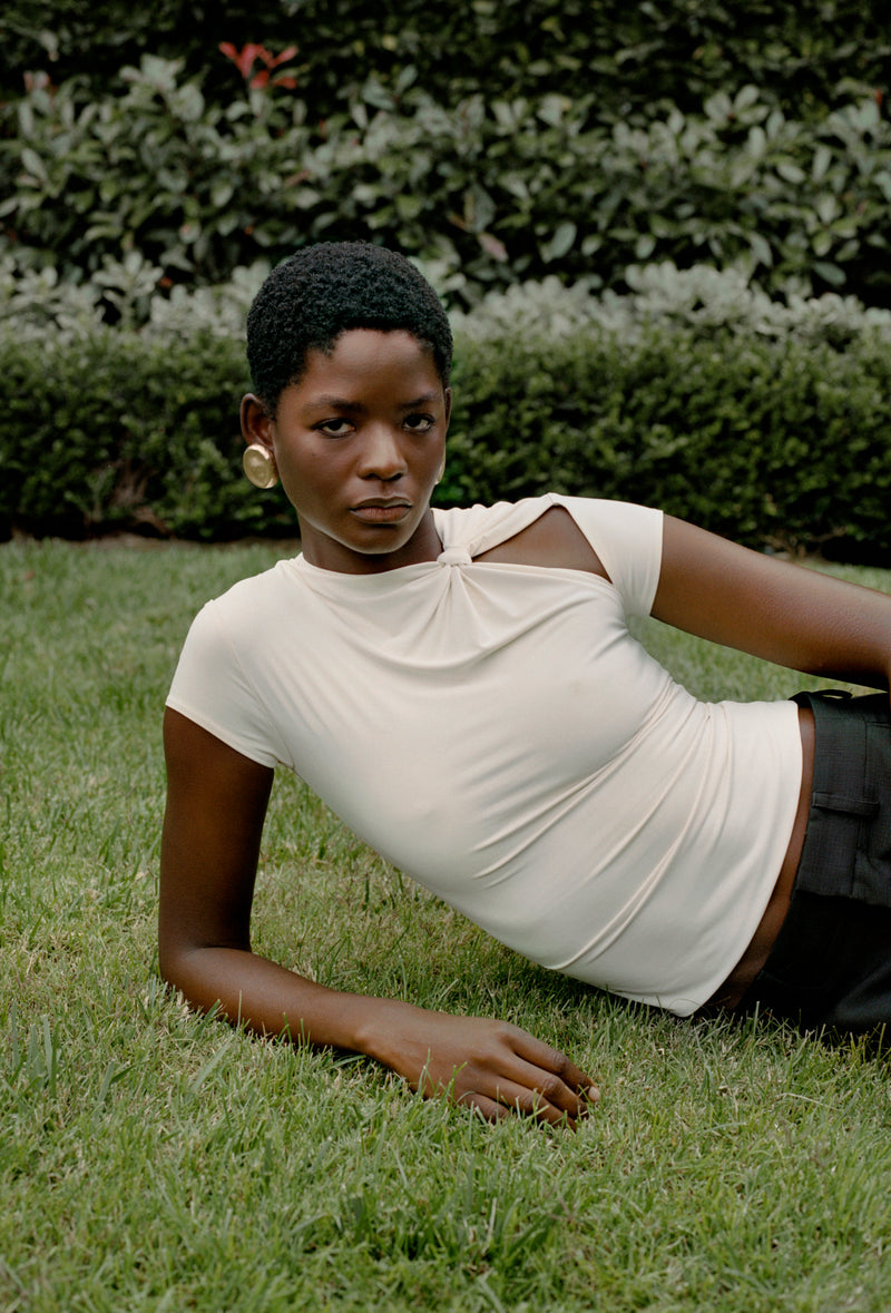 Knotted Cut Out Top