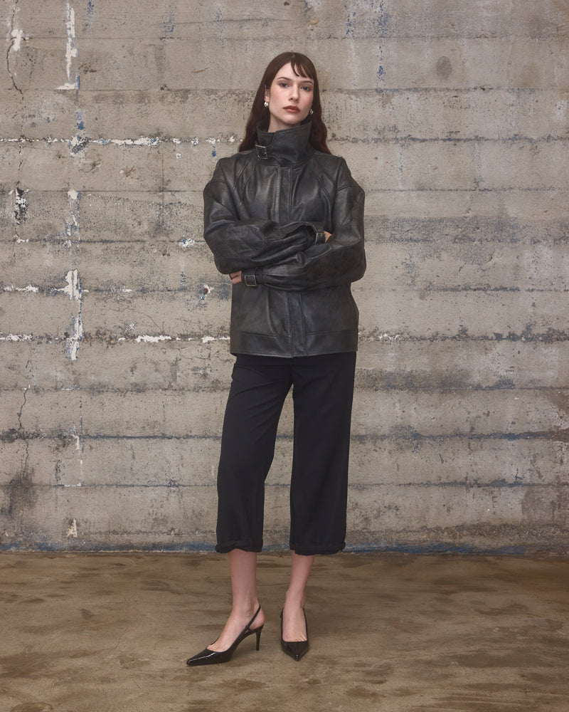 Buckle Aviator Jacket