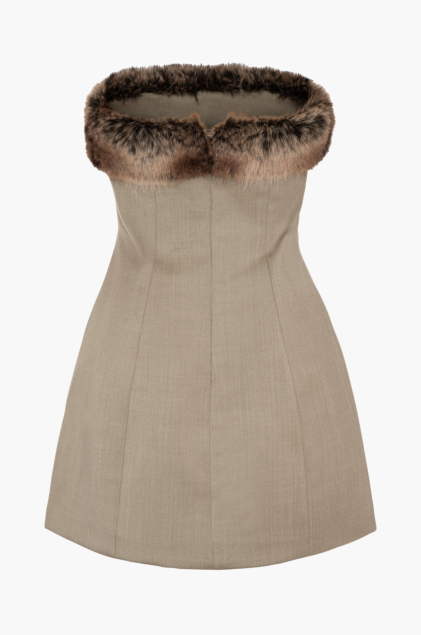 Fur Trimmed Gumdrop Dress