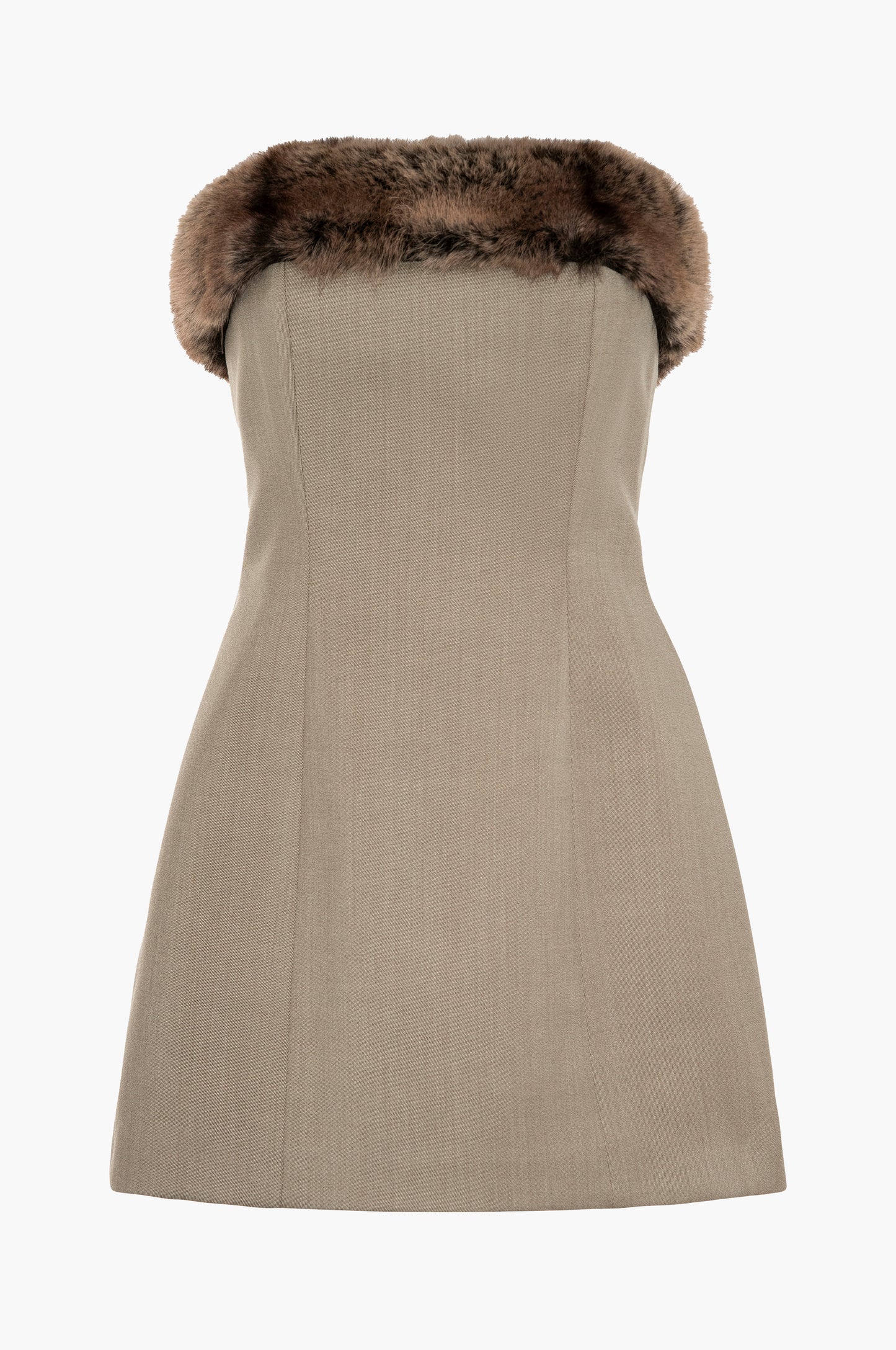 Fur Trimmed Gumdrop Dress