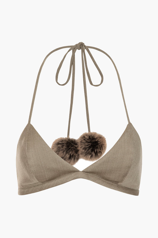 Fur Trimmed Rosie Bra
