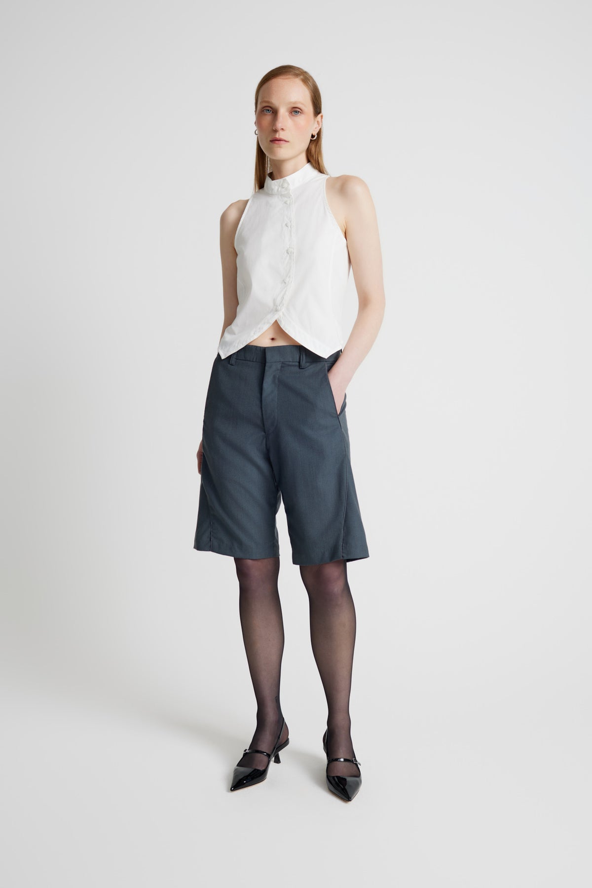 ★MIM the wardrobe★ Mimder Patchwork T-Shirt White MW251HT1 Command_Tower_Magic_SS_White_F