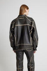 Leather Tall Boy Jacket - Black