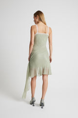 Sash Dress - Sage with Ivory Lace
