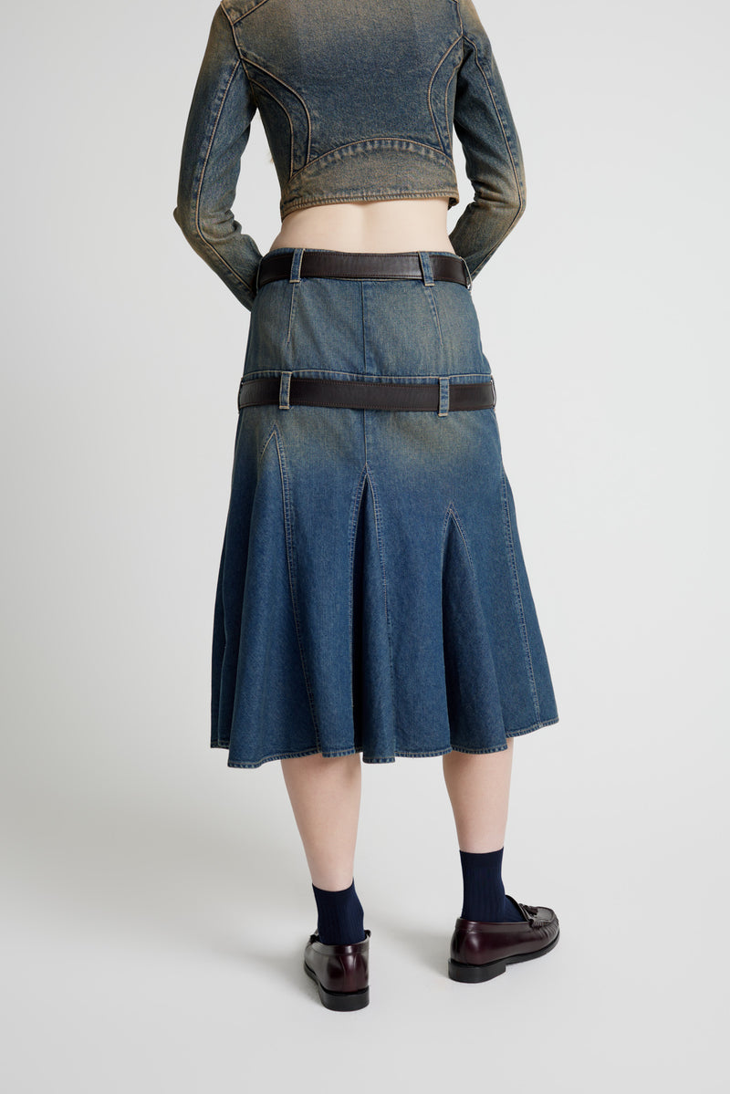 Double Belt Skirt - OG Wash