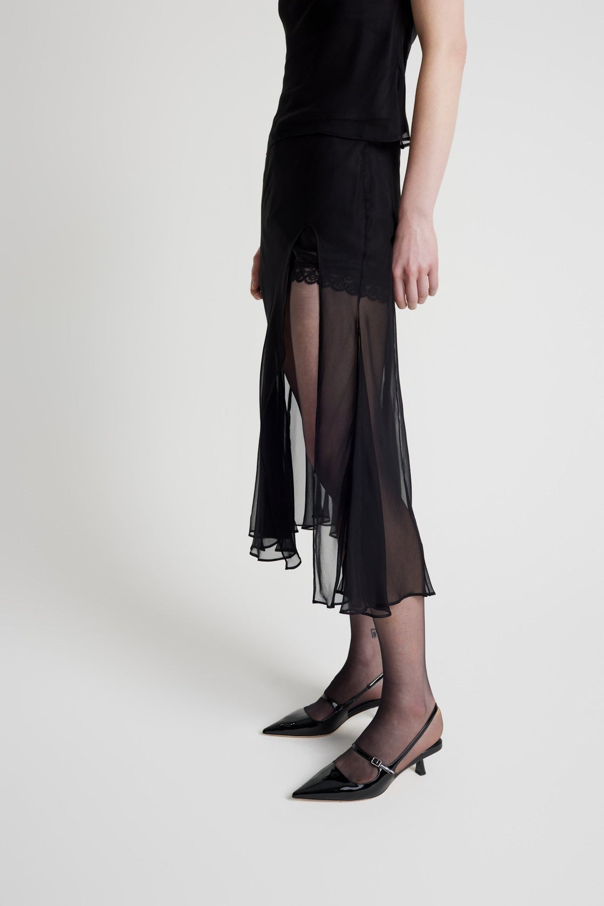 Sheer Gusset Skirt