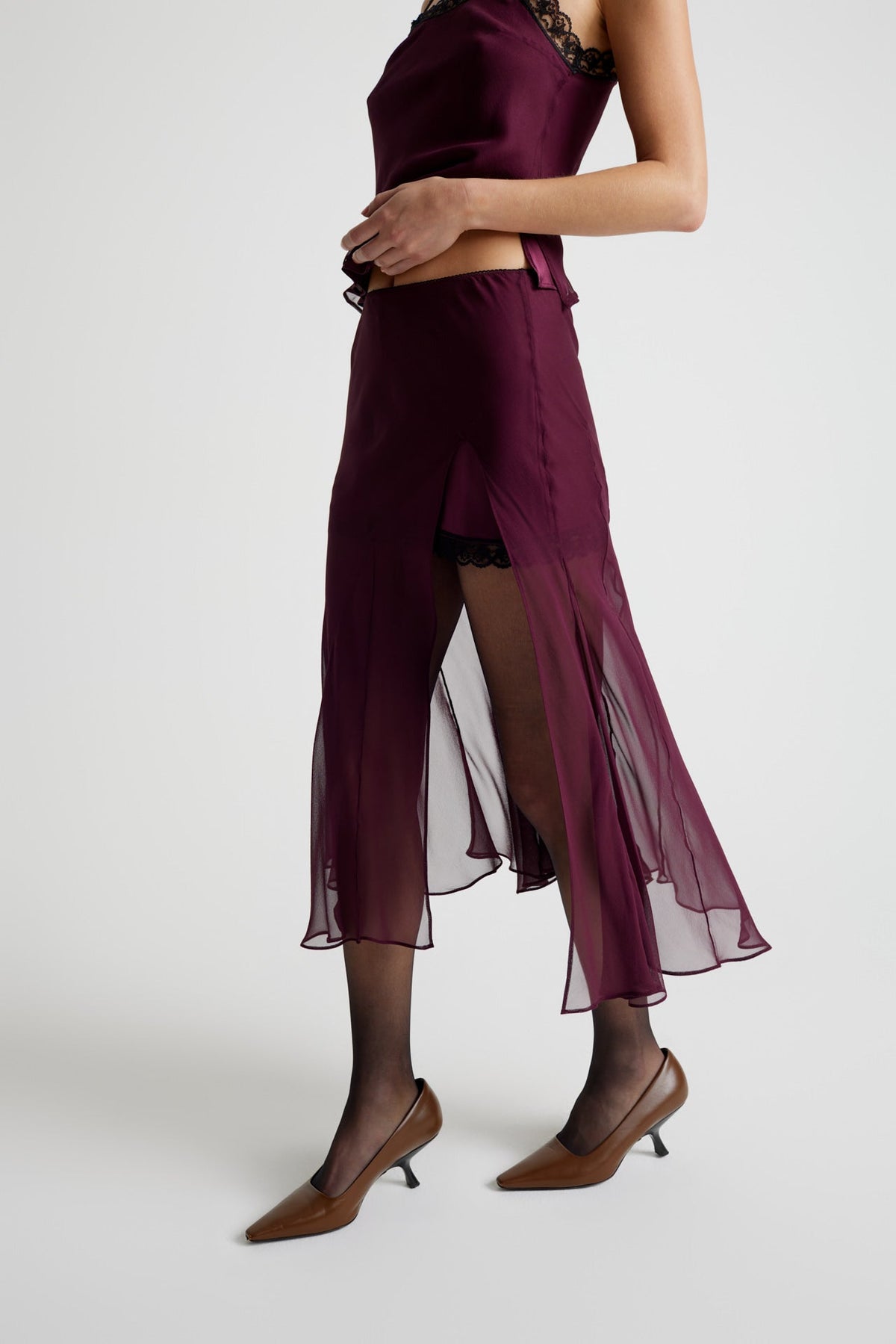 Sheer Gusset Skirt