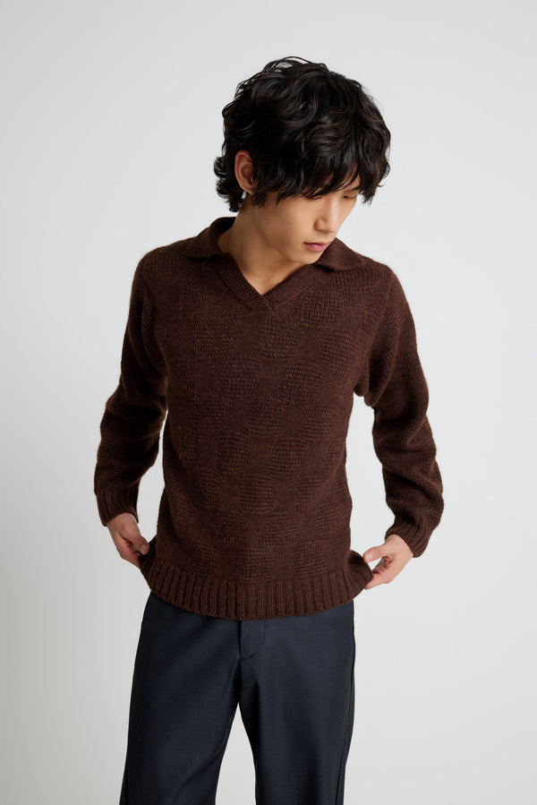 Chess Sweater - Brown