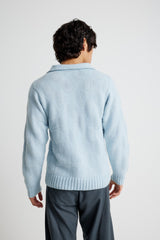 Chess Sweater - Baby Blue