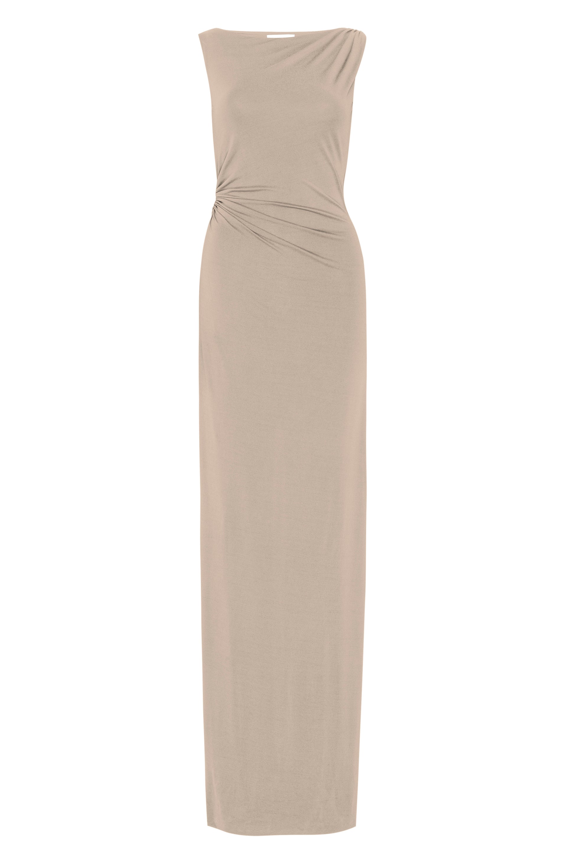 Magnolia Back Slit Gown Dune Viscose Jersey | MIMCHIK 2 Magnolia Back Slit Gown Dune Viscose Jersey | MIMCHIK 2
