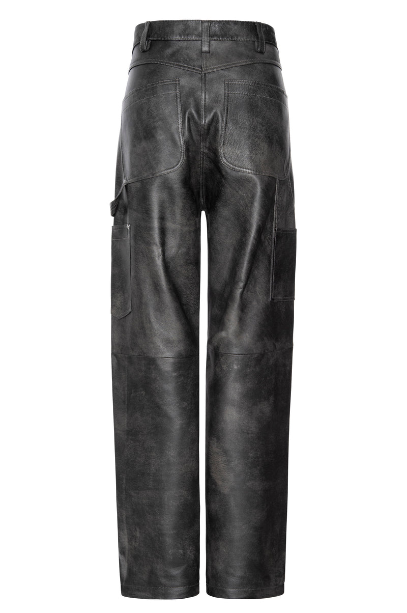 Leather Carpenter Pants