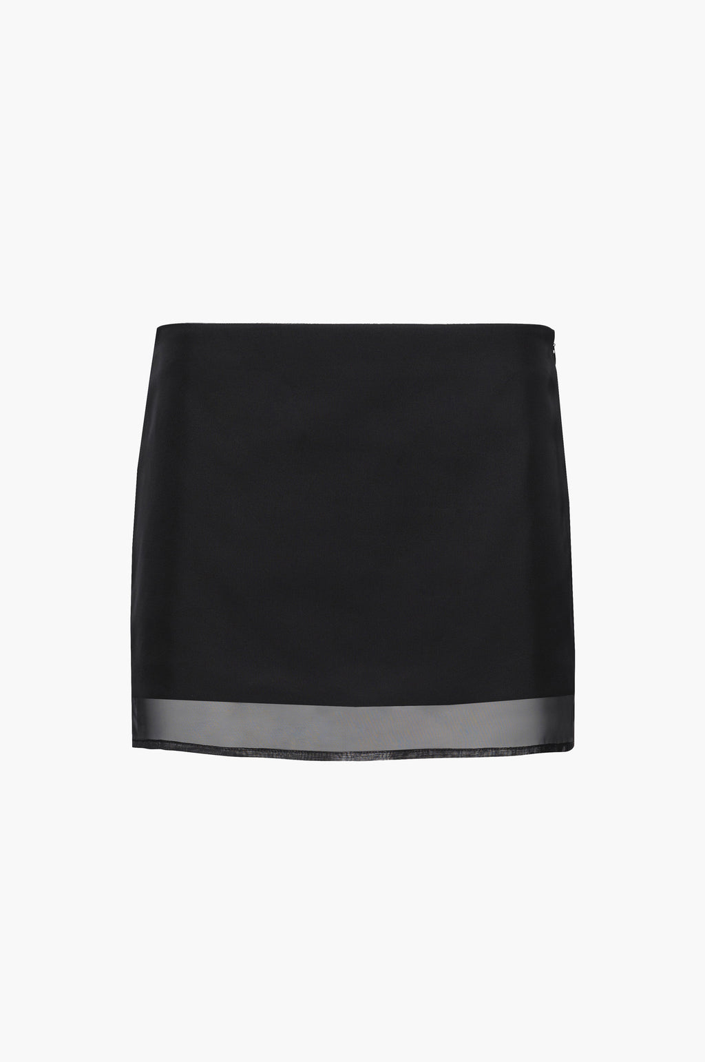 anuke Ecoleather Tight Skirt ブラック　38 double-layer-skirt-black-front