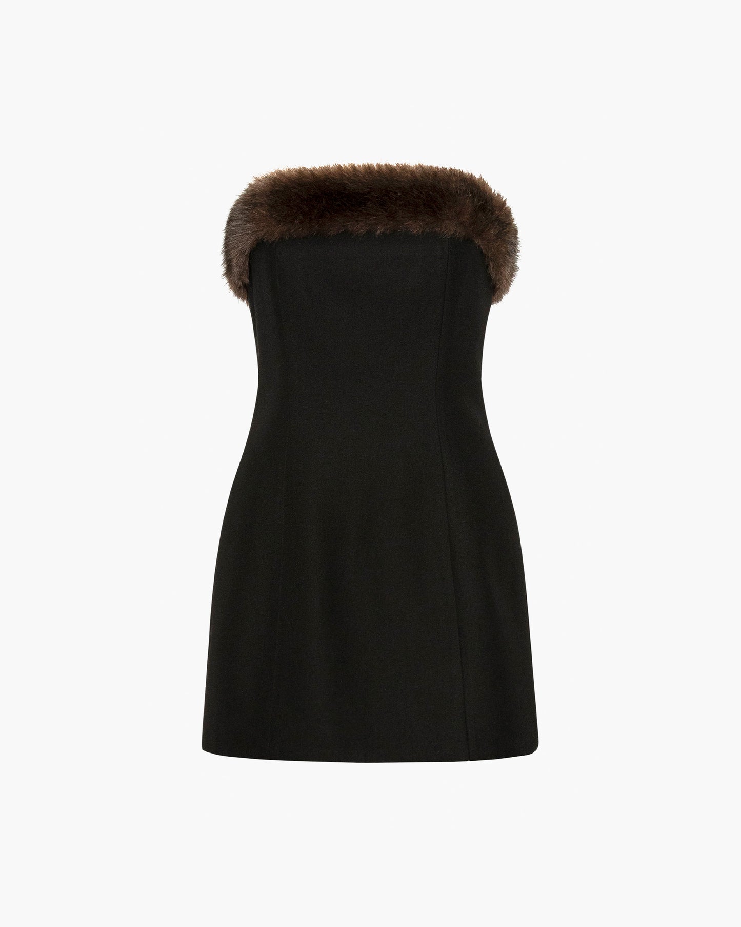 Faux Fur Trimmed Gumdrop Dress