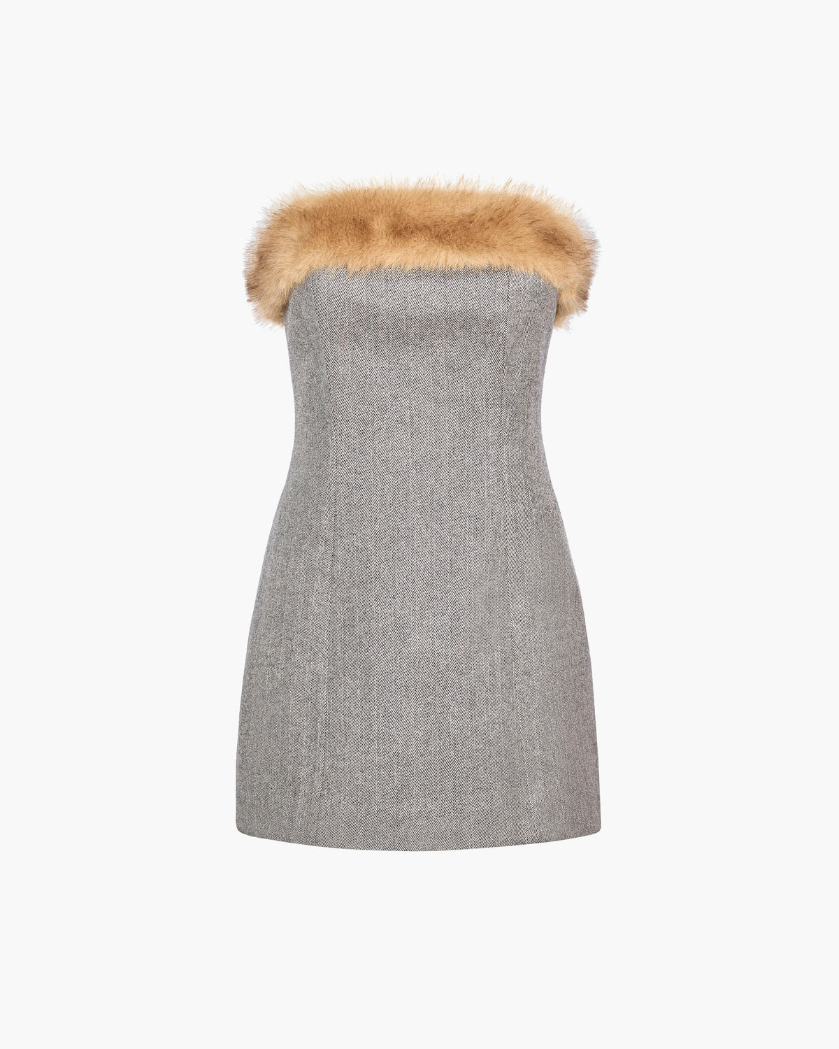 Faux Fur Trimmed Gumdrop Dress