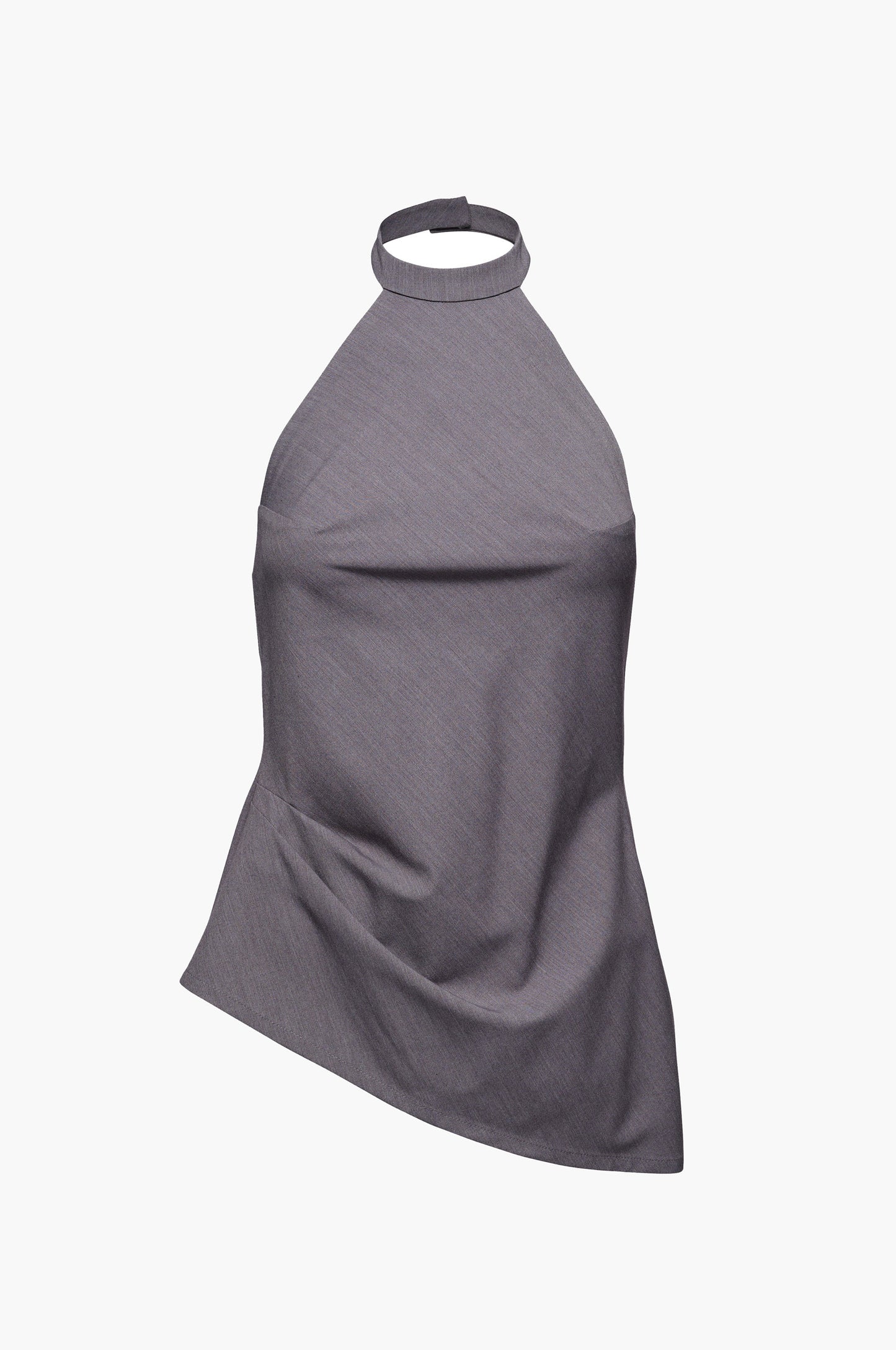 Gray halter top on a white background