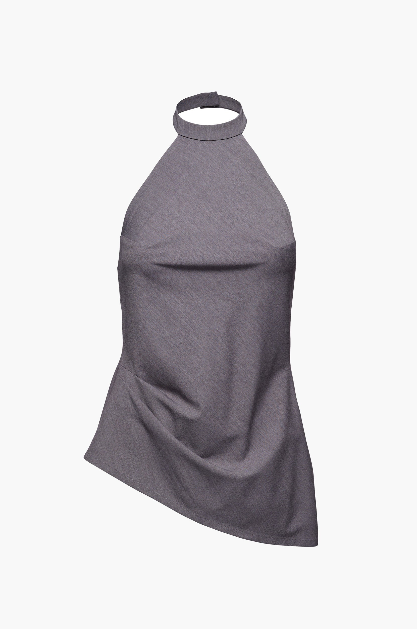 Gray halter top on a white background