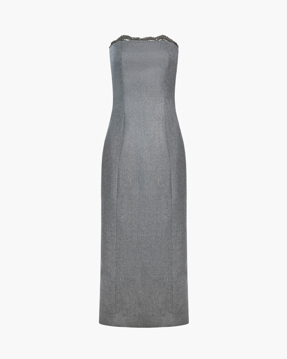 Lace Trimmed Gumdrop Midi Dress