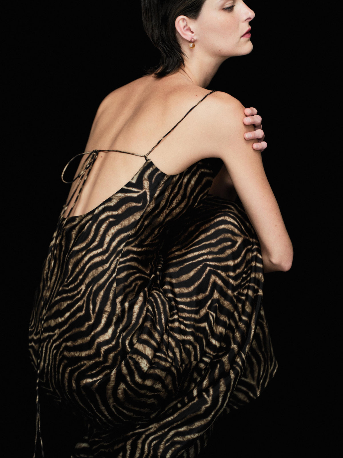 Open Back Bias Slip Dress