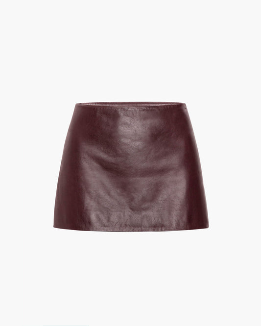 Mulholland Leather Mini Skirt