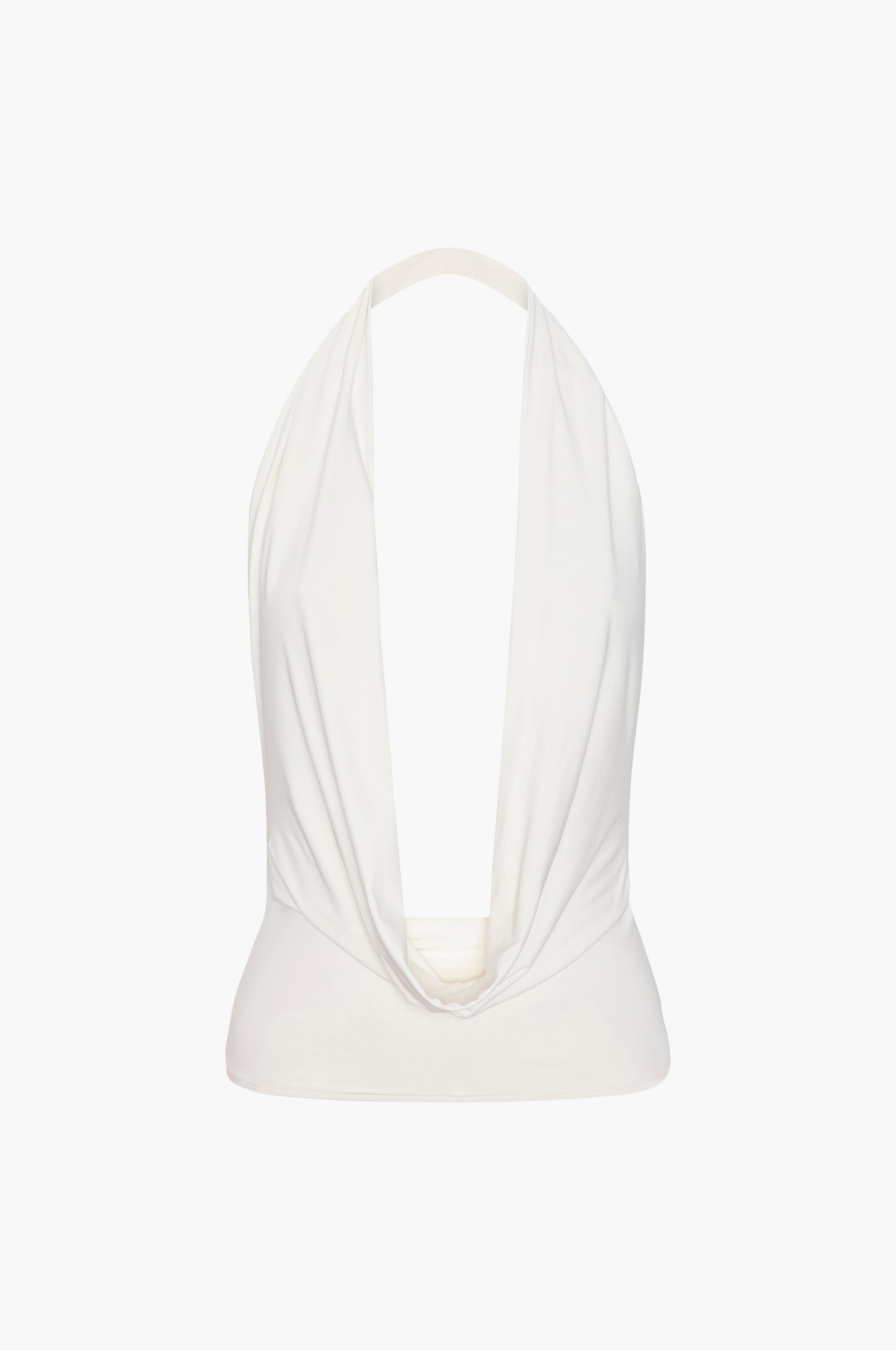 White halter top on a white background