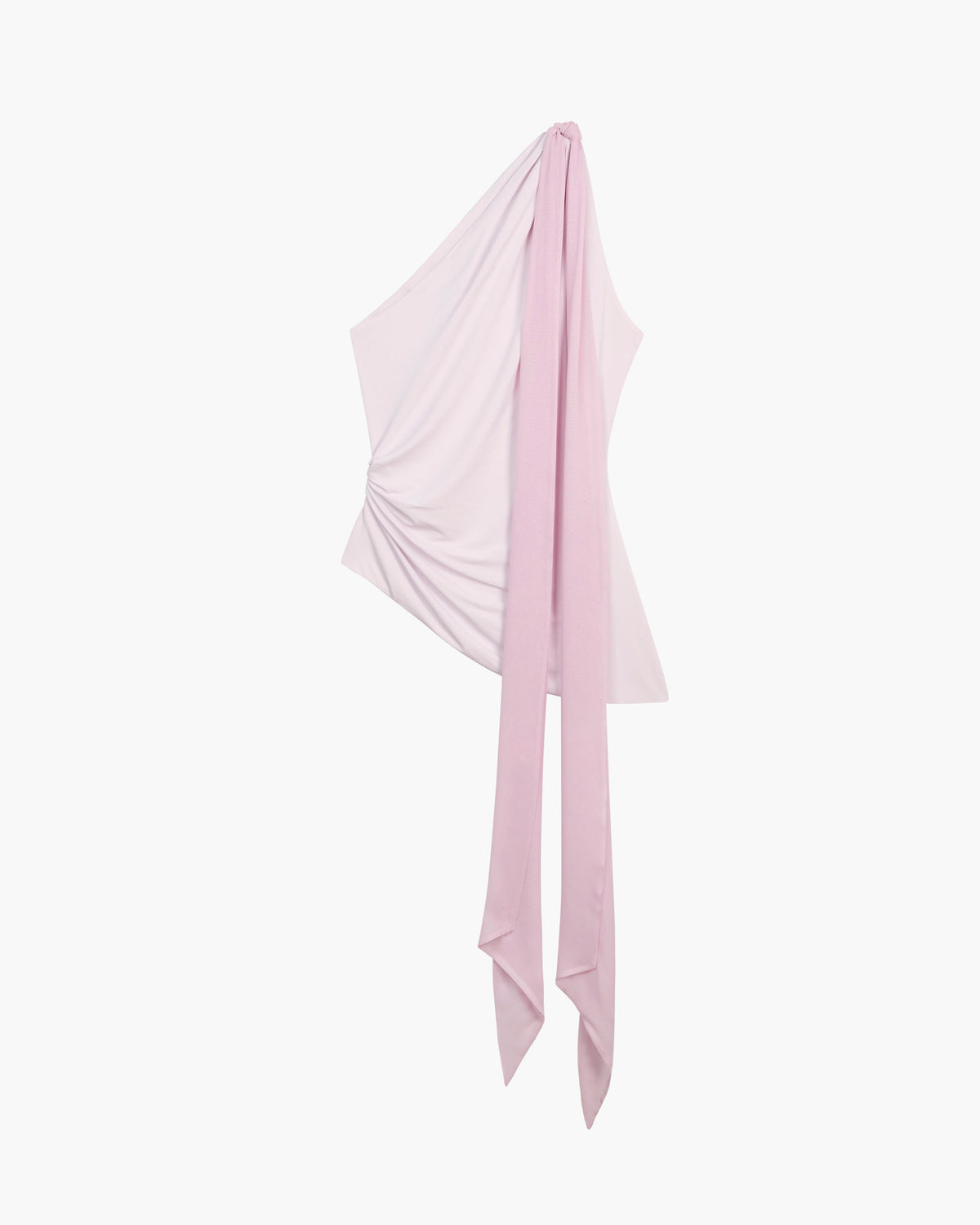 One Shoulder Chiffon Tie Top