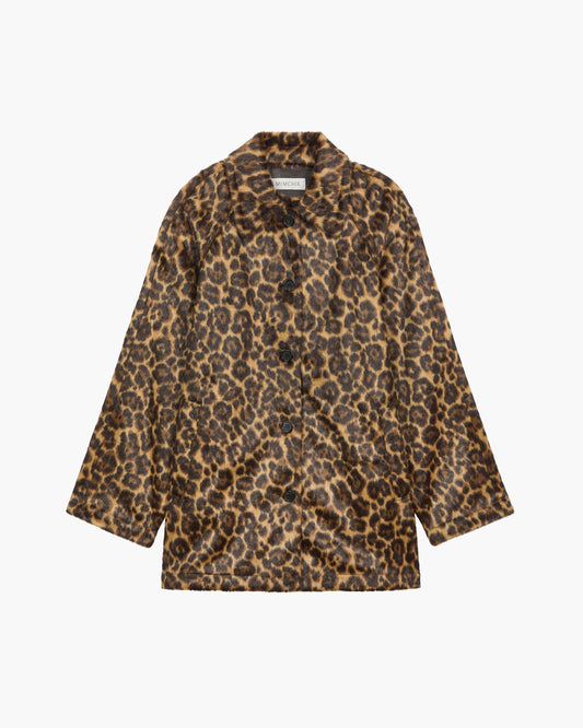 Faux Pony Hair Car Coat