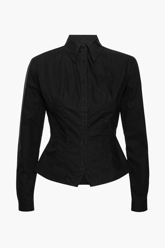 Black shirt on a white background