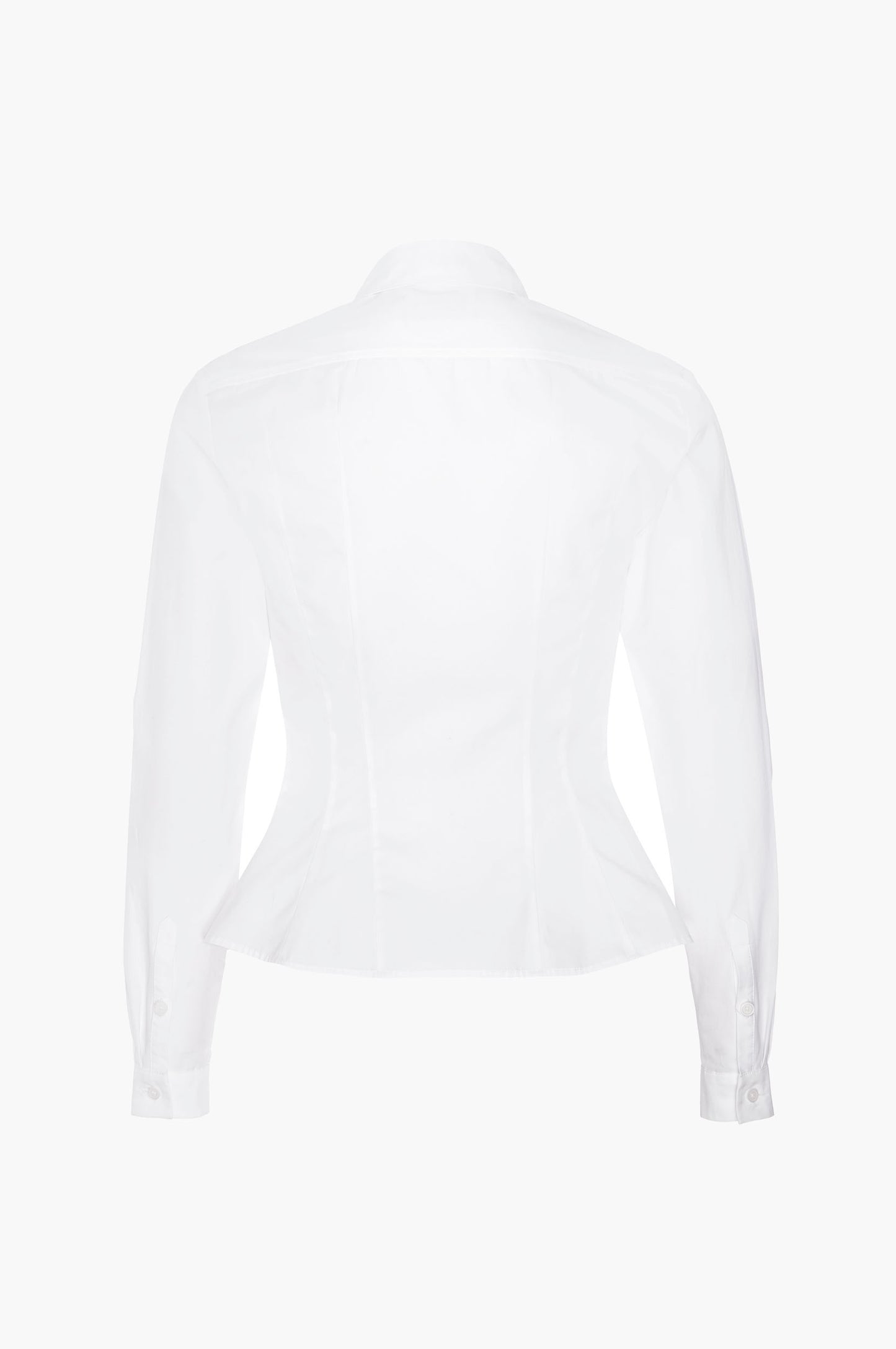 White long-sleeve shirt on a white background