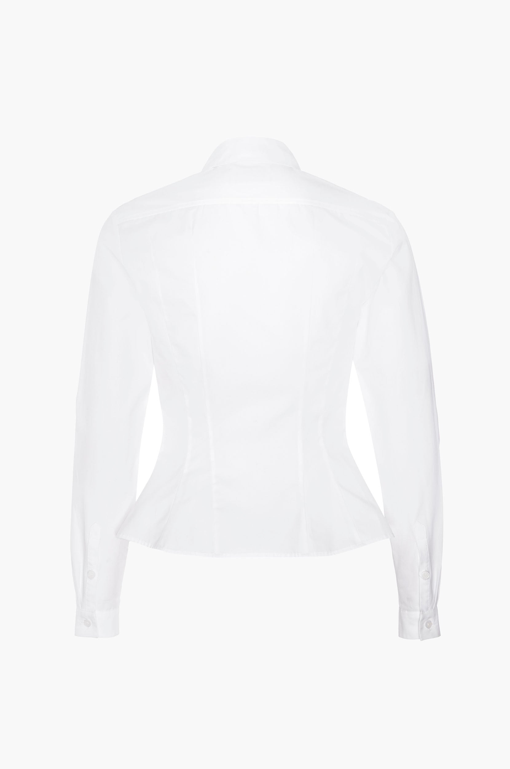White long-sleeve shirt on a white background