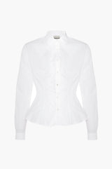 White shirt on a white background