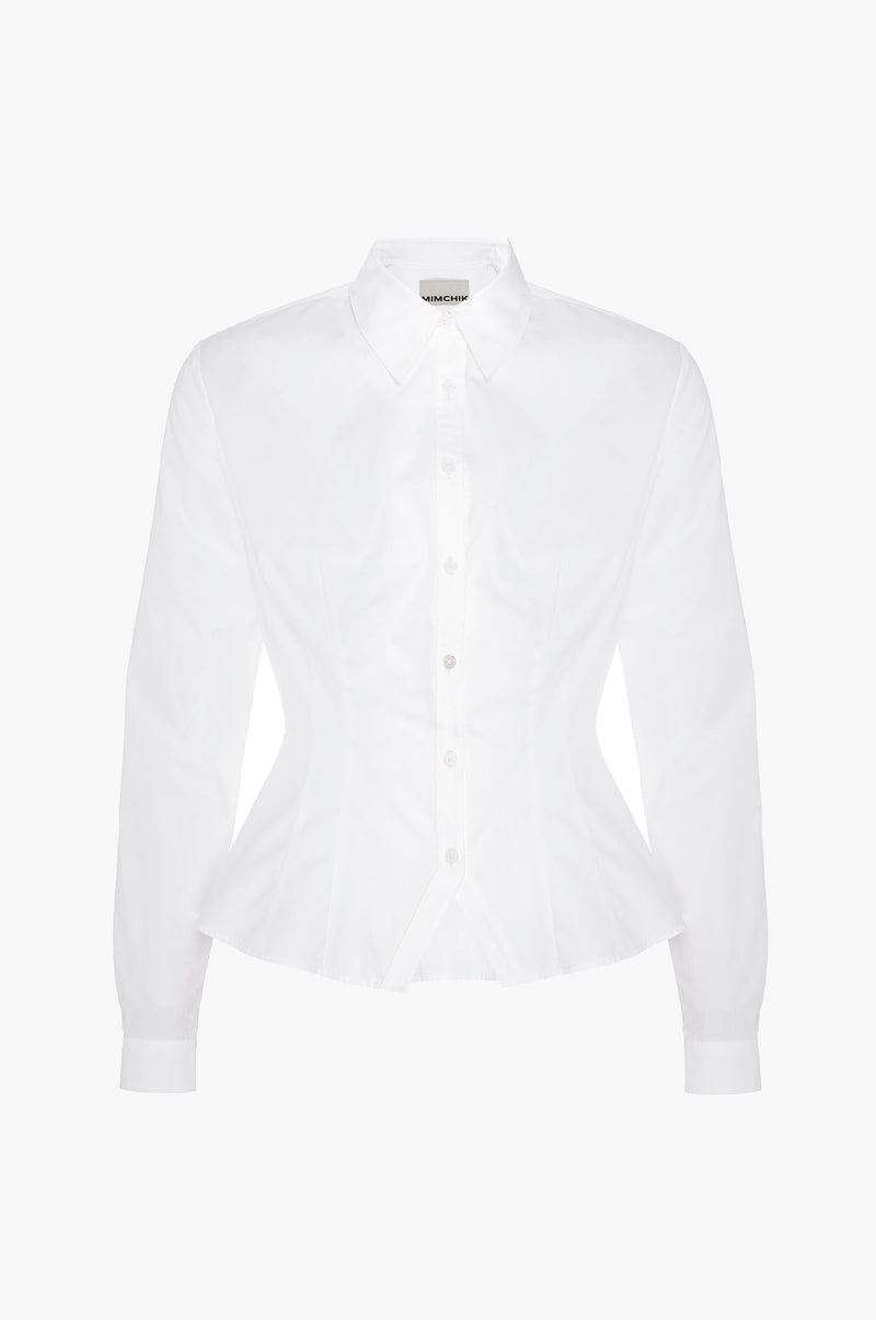 White shirt on a white background
