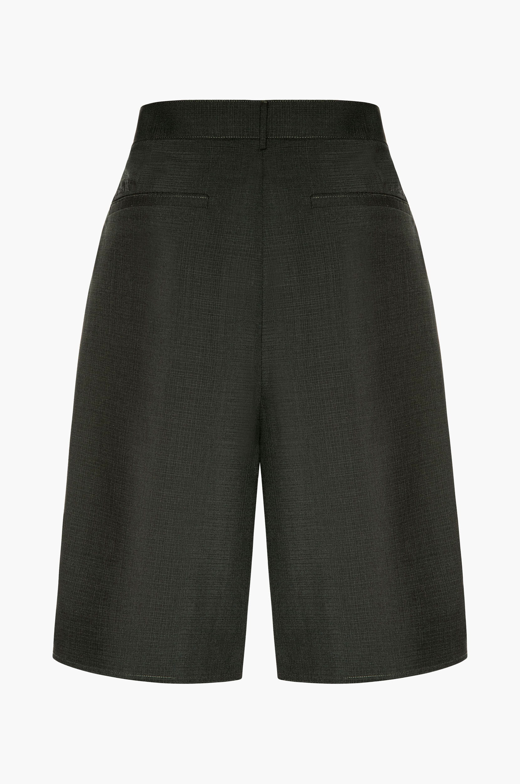 Dark green shorts on a white background