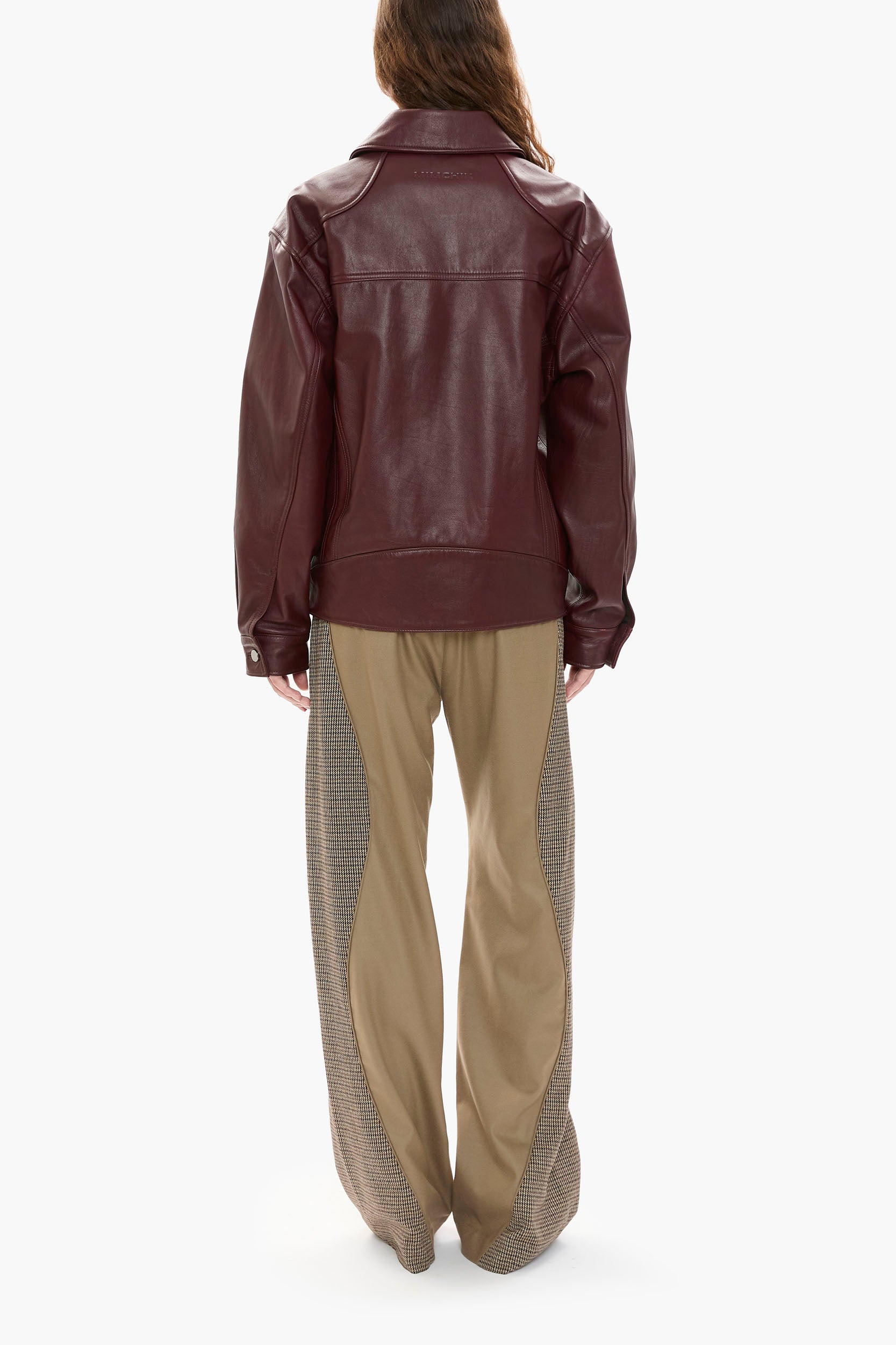 Leather Tall Boy Jacket – Syrah | Mimchik – MIMCHIK